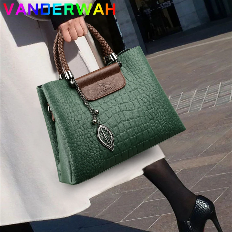 Women'S Kangaroo Bags - ของแท้หนัง 3 ชั้นจระเข้Crossbodyกระเป๋าผู้หญิงไหล่หญิงMessenger Sac Luxury Designerกระเป๋าถือสุภาพสตรี