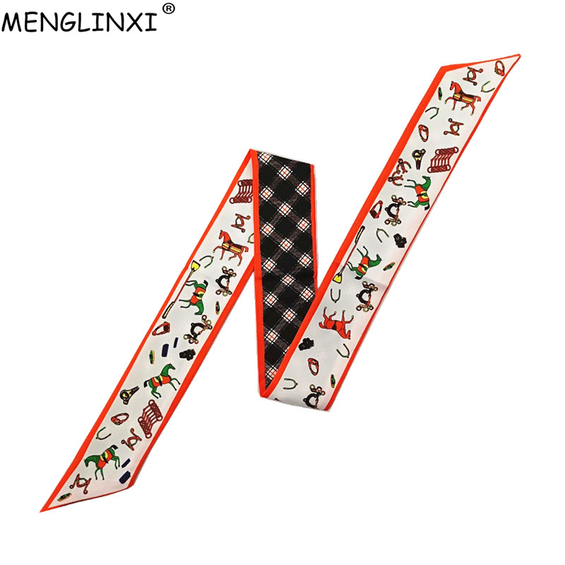 Women Bags Brands - ม้าลายสก๊อตผ้าพันคอผู้หญิงกระเป๋าผ้าพันคอผ้าไหมแฟชั่นผ้าพันคอแบรนด์หรูผ้าเช็ดตัวสําหรับสุภาพสตรี Head Band Drop Shipping