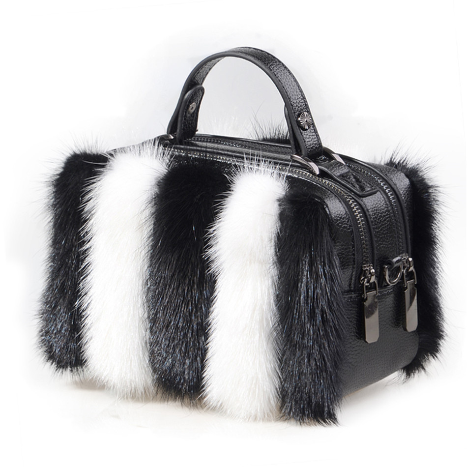 Women Bags Pk - กระเป๋าขนมิงค์ธรรมชาติ 2026 กระเป๋าสะพายข้าง ฤดูใบไม้ร่วง ฤดูหนาว กระเป๋าถือผู้หญิง