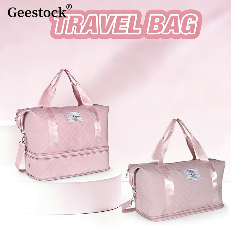Women Bags Pk - Geestock กระเป๋าเดินทาง Duffle สําหรับผู้หญิงผู้ชายขยาย Weekender กระเป๋าค้างคืนน้ําหนักเบากระเป๋าถือสําหรับยิม,เครื่องบิน,กีฬา