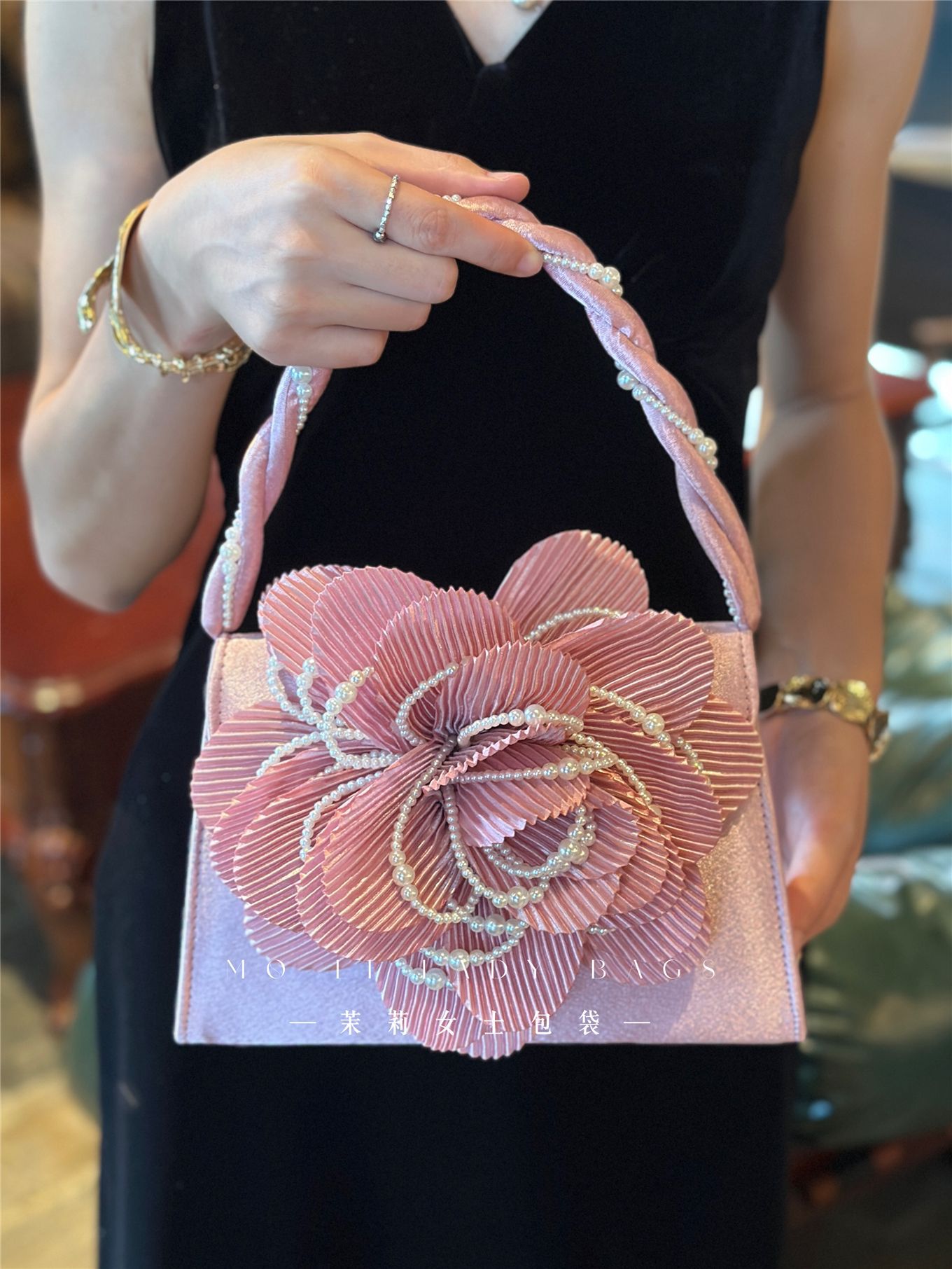 Women'S Bags Holiday - กระเป๋าถือหนังลายดอกไม้สไตล์ฝรั่งเศส กระเป๋าสะพายไหล่ลายดอกไม้สไตล์จีน กระเป๋าทรงถังสำหรับเจ้าสาว งานเลี้ยง กระเป๋าถือแบบใหม่