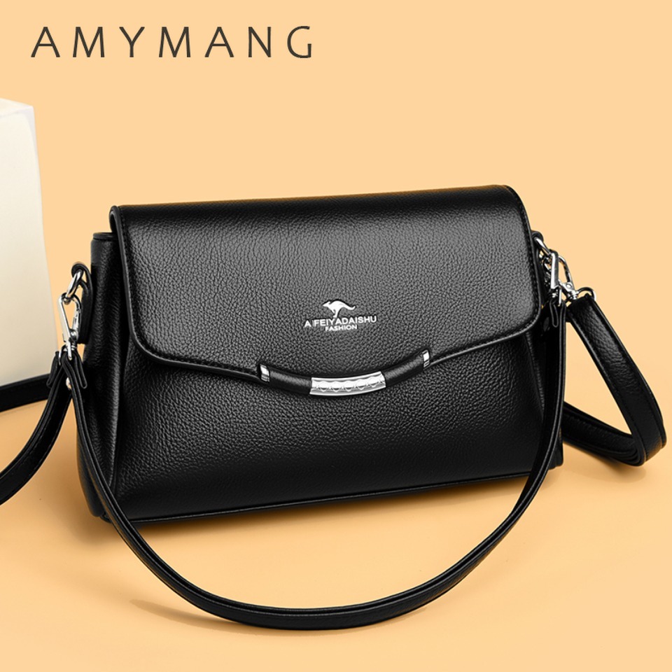 Women'S Kangaroo Bags - กระเป๋าสะพายข้างแบรนด์ Kangaroo สำหรับผู้หญิง กระเป๋าสะพายไหล่แบบมีฝาปิดสุดหรู กระเป๋าถือลำลองคุณภาพสูง ทำจากหนัง