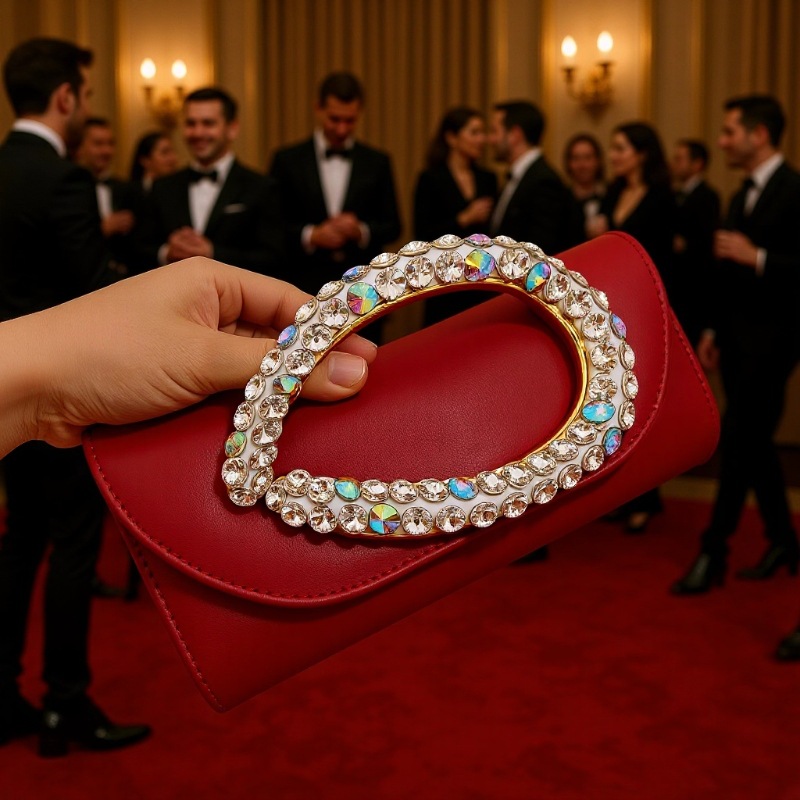 Women Bags High End Brands - กระเป๋าคลัทช์งานปาร์ตี้หรูหราประดับเพชรหลากสี แบรนด์ดัง พร้อมหูหิ้วคริสตัลวิบวับ สำหรับผู้หญิง ปี 2025