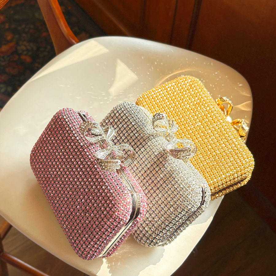 Women Bags High End Brands - กระเป๋าถือสำหรับงานเลี้ยงระดับไฮเอนด์ประดับเพชรระยิบระยับใหม่ล่าสุดสำหรับผู้หญิงกระเป๋าสะพายไหล่เดี่ยวสีทึบกระเป๋าสี่เหลี่ยมเล็ก