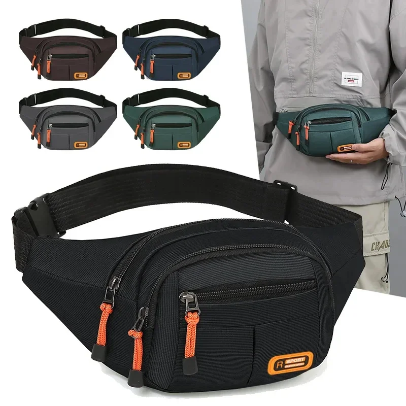 Women Bags H&M - ผู้ชายผู้หญิงOxfordกันน้ํามือถือเอวกระเป๋าUnisexขนาดใหญ่ความจุFanny Packสวมใส่Para Hombre 2024