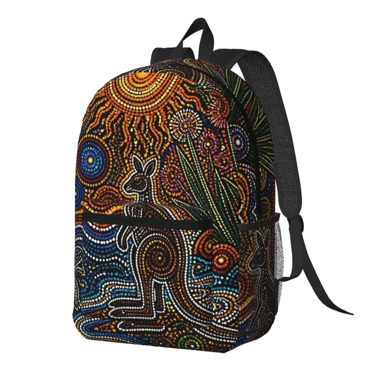 Women'S Kangaroo Bags - กระเป๋าเป้สะพายหลังลายจิงโจ้ออสเตรเลียแบบนามธรรม ความจุขนาดใหญ่ กระเป๋าหนังสือสำหรับเด็ก กระเป๋านักเรียน กระเป๋าสะพายไหล่สำหรับผู้ชายและผู้หญิง