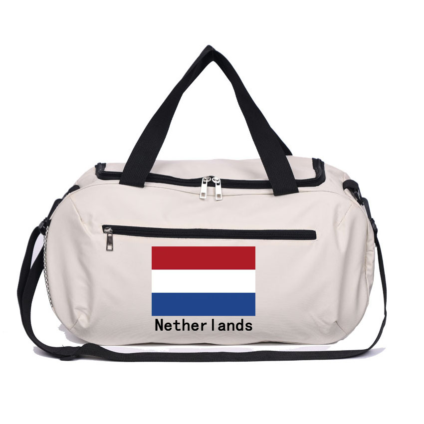 Women Bags Netherlands - ผู้หญิงยิมกระเป๋ากันน้ําฟิตเนสการฝึกอบรมกระเป๋าเนเธอร์แลนด์ธงพิมพ์กลางแจ้งผู้ชายกีฬาว่ายน้ํากระเป๋าโยคะบาสเกตบอลกระเป๋า