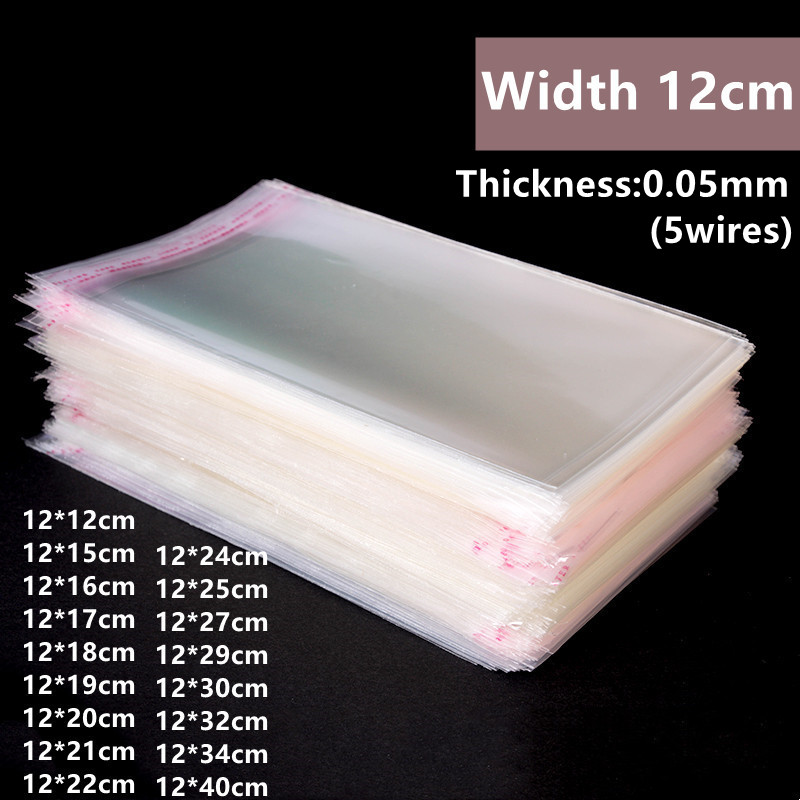 Women Bags Under 500 - 500/1000Pcs กว้าง12ซม.Clear Candy Cellophane กระเป๋าอุปกรณ์เสริมของขวัญบรรจุภัณฑ์ Resealable