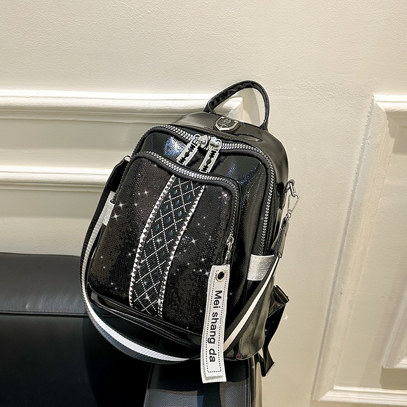Women Bags H&M - กระเป๋าเป้สะพายหลังหนังความจุขนาดใหญ่กระเป๋านักเรียนสตรีลำลองกระเป๋าสะพายข้างแฟชั่นสำหรับนักเรียนมัธยมต้นน้ำหนักเบาเรียบง่าย