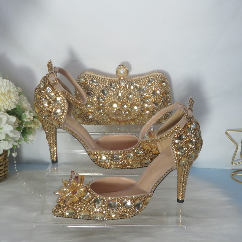 2021 ใหม่คริสตัลสีทอง Bridals  - Women Bags For Party บทวิจารณ์และราคา