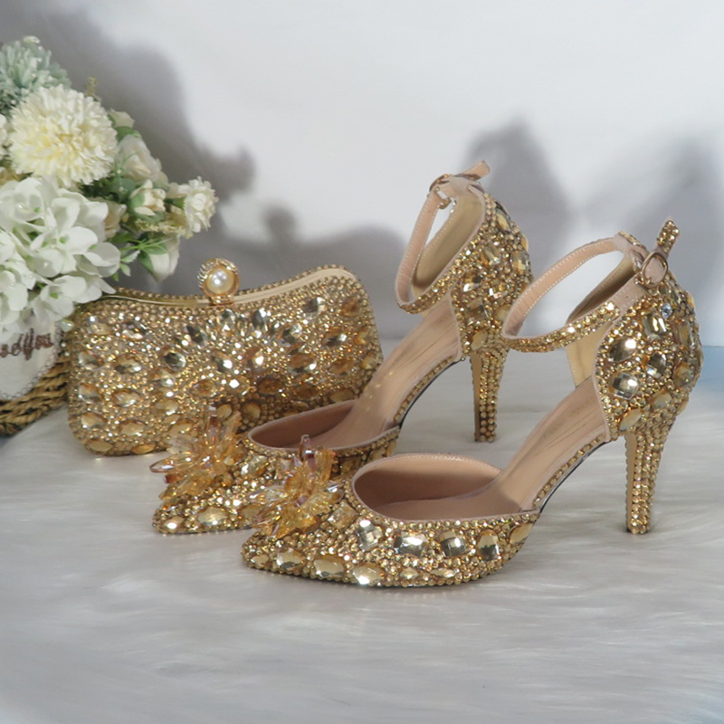 2021 ใหม่คริสตัลสีทอง Bridals  - Women Bags For Party บทวิจารณ์และราคา