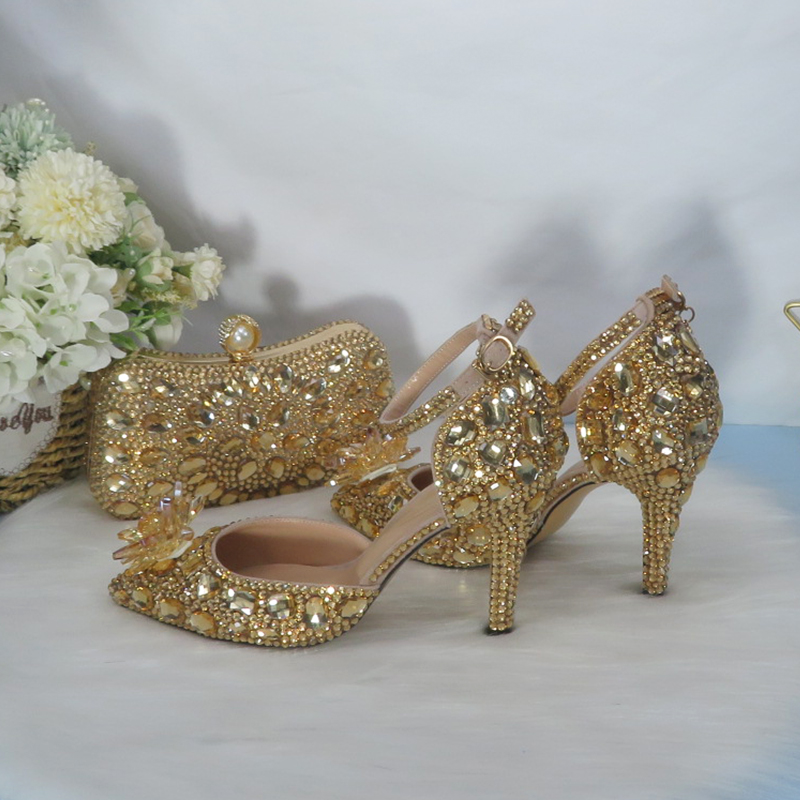 2021 ใหม่คริสตัลสีทอง Bridals  - Women Bags For Party บทวิจารณ์และราคา