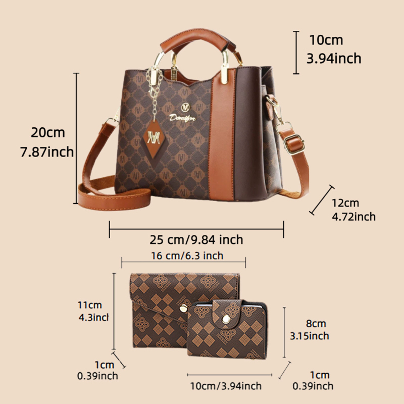 ชุดกระเป๋าถือผู้หญิง 3 ชิ้น ลา - Women Bags Designer บทวิจารณ์และราคา