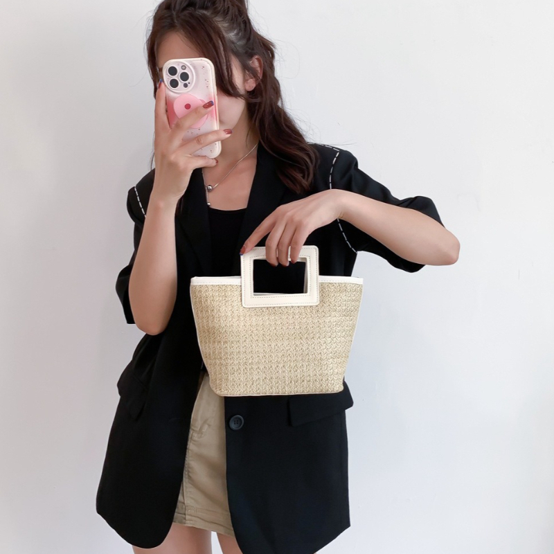 กระเป๋าถือสานทรงสี่เหลี่ยมแบบม - Women'S Bags Holiday บทวิจารณ์และราคา