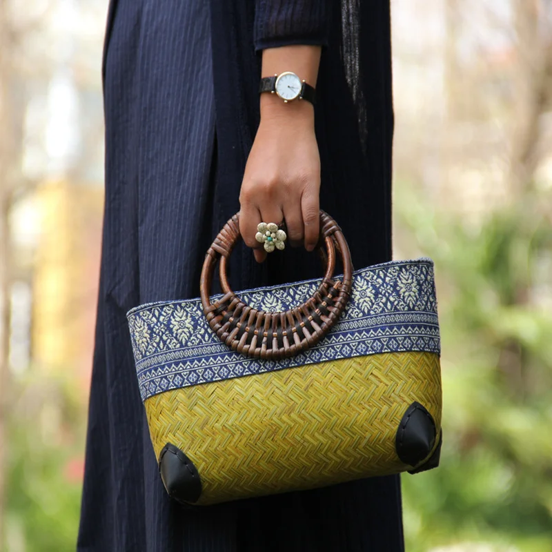 กระเป๋าสานไม้ไผ่สไตล์ญี่ปุ่นแบ - Women Bags Vietnam บทวิจารณ์และราคา