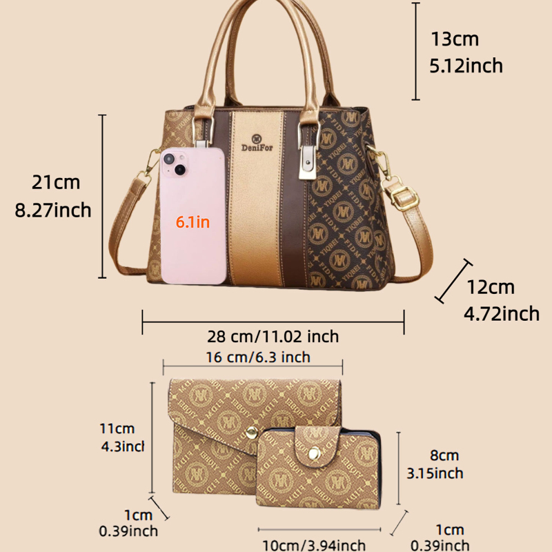 ชุดกระเป๋าถือสตรี 3 ชิ้น ดีไซน - Women Bags Designer บทวิจารณ์และราคา
