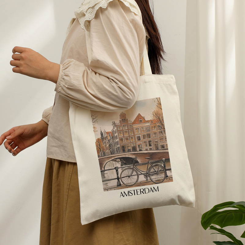กระเป๋าผ้าแคนวาสพิมพ์ลายวินเทจ - Women Bags Netherlands บทวิจารณ์และราคา