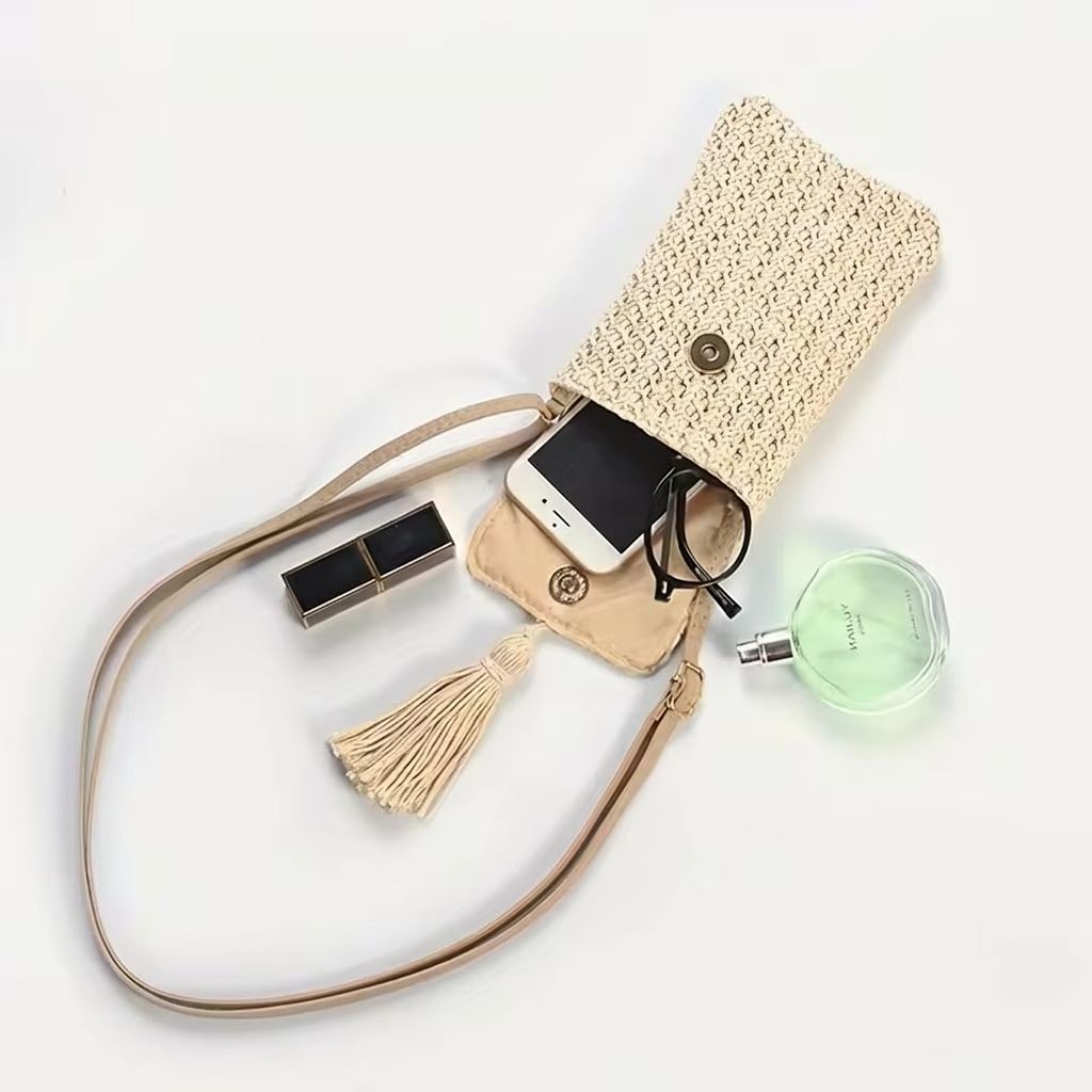 กระเป๋าสะพายข้างสานทรงครอสบอดี - Women'S Bags Holiday บทวิจารณ์และราคา